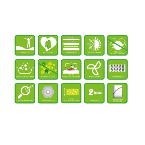 Materac z lateksem hevea baby eco lateks 140x70