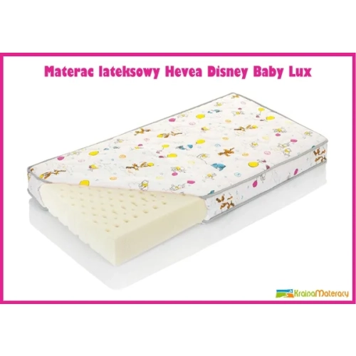Materac lateksowy hevea disney baby lux 140x70
