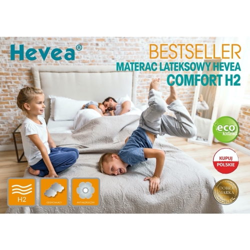 Materac lateksowy Hevea Comfort h2 200x120