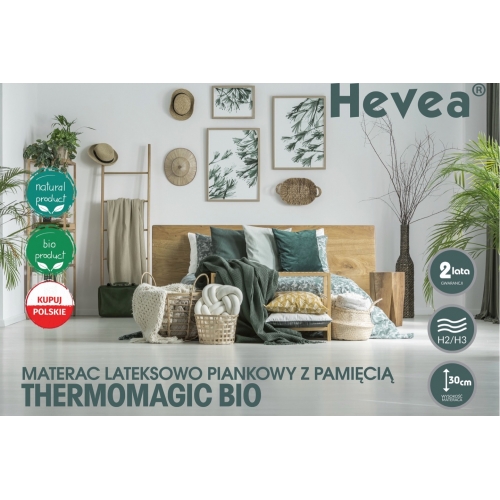 Materac wysokoelastyczny Hevea Thermomagic Bio 200x90