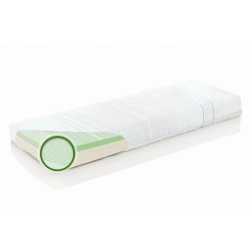 Materac Lateksowy dwuwarstwowy z zawartością naturalnych olejów roślinnych.
