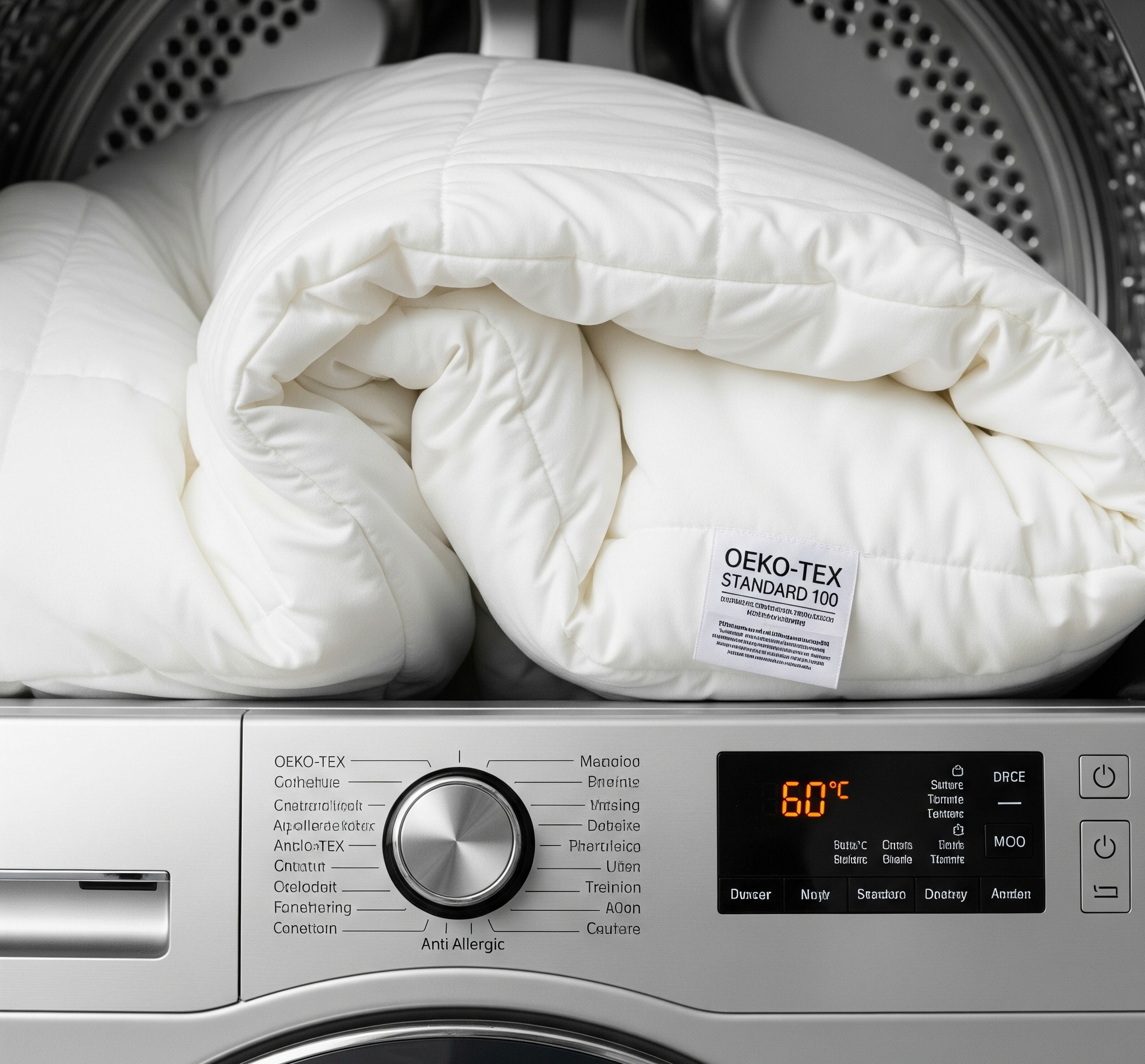 Kołdra antyalergiczna podczas prania w wysokiej temperaturze, gwarantującej usunięcie roztoczy.